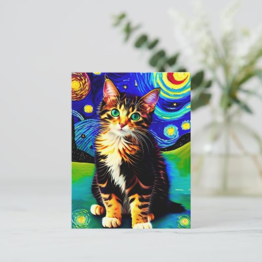 Carte postale Vincent Cat Gogh (Debout devant)