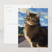 Carte postale Vincent Cat Gogh (Devant / Derrière)