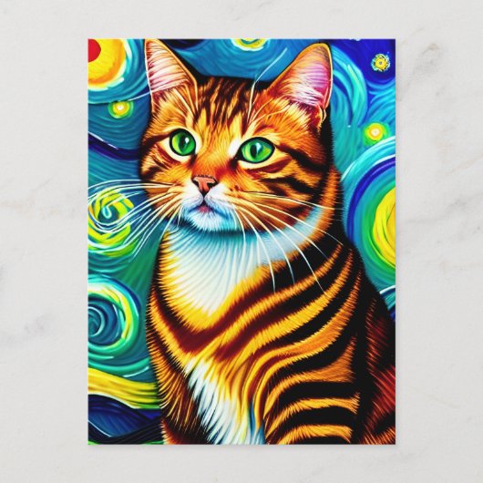 Carte postale Vincent Cat Gogh (Devant)