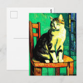 Carte postale Vincent Cat Gogh (Devant / Derrière)