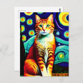 Carte postale Vincent Cat Gogh (Devant / Derrière)