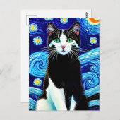 Carte postale Vincent Cat Gogh (Devant / Derrière)