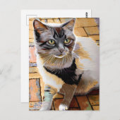 Carte postale Vincent Cat Gogh (Devant / Derrière)