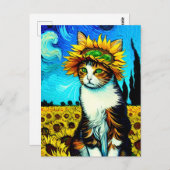 Carte postale Vincent Cat Gogh (Devant / Derrière)