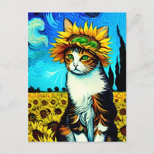 Carte postale Vincent Cat Gogh (Devant)