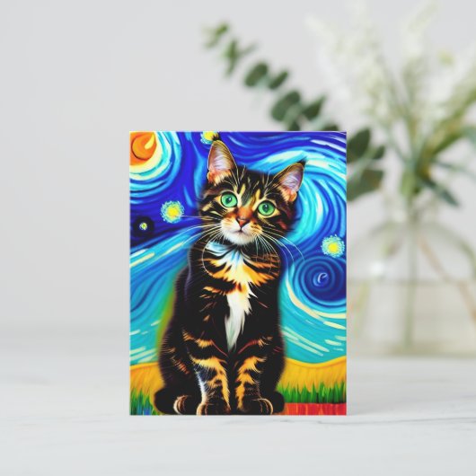 Carte postale Vincent Cat Gogh (Debout devant)