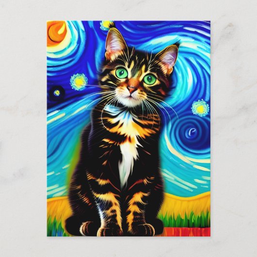 Carte postale Vincent Cat Gogh (Devant)