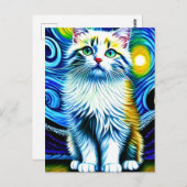 Carte postale Vincent Cat Gogh (Devant / Derrière)
