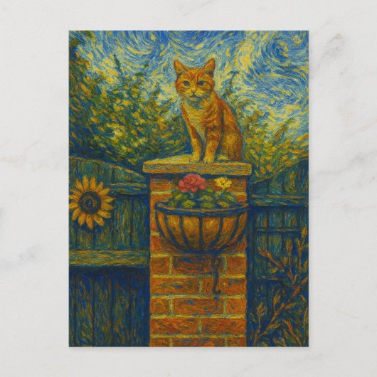 Carte postale Vincent Cat Gogh (Devant)