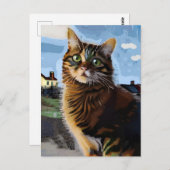 Carte postale Vincent Cat Gogh (Devant / Derrière)