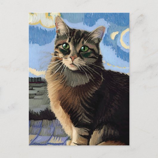 Carte postale Vincent Cat Gogh (Devant)