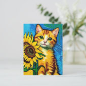 Carte postale Vincent Cat Gogh (Debout devant)