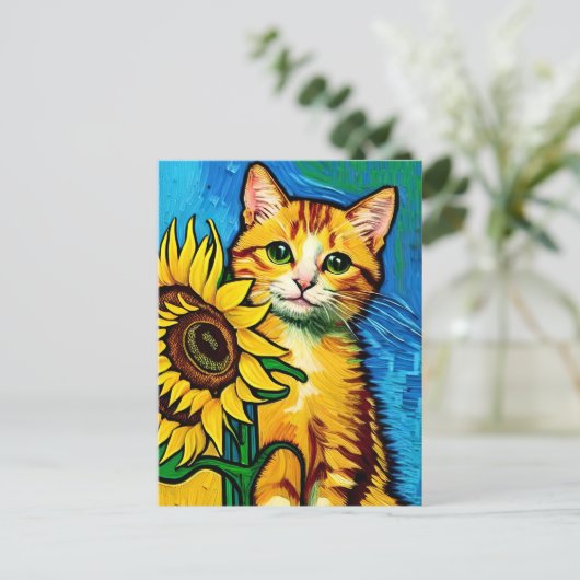 Carte postale Vincent Cat Gogh (Debout devant)