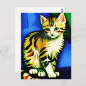 Carte postale Vincent Cat Gogh (Devant / Derrière)