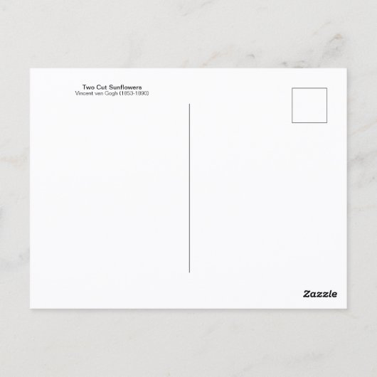 Carte postale Vincent van Gogh (Dos)