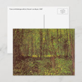 Carte Postale Vincent van Gogh - Arbres et sous-bois (Devant / Derrière)