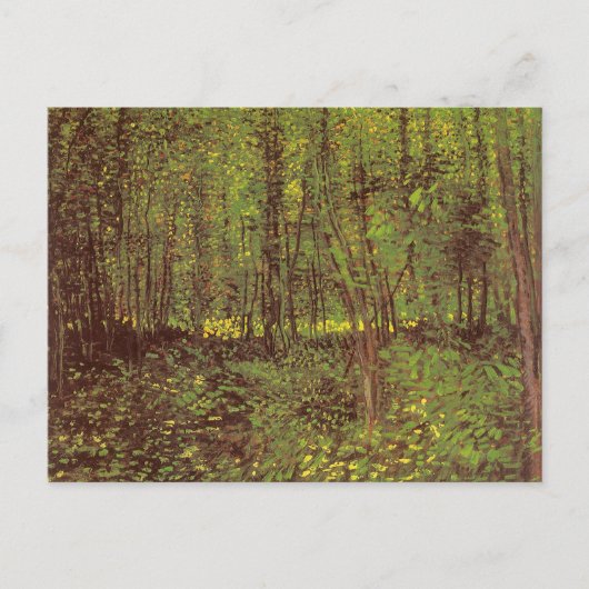 Carte Postale Vincent van Gogh - Arbres et sous-bois (Devant)