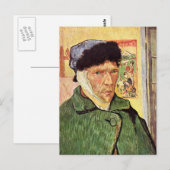Carte Postale Vincent Van Gogh Autoportrait (Devant / Derrière)