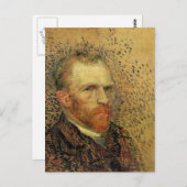 Carte Postale Vincent Van Gogh Autoportrait (Devant / Derrière)