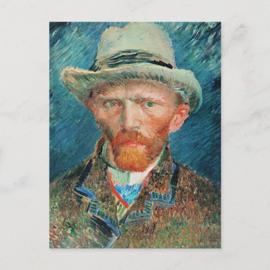 Carte Postale Vincent van Gogh, Autoportrait avec Casquette (Devant)
