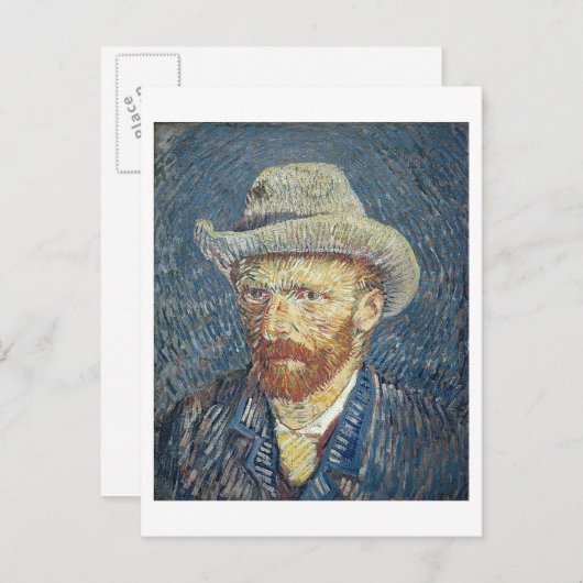 Carte Postale Vincent van Gogh | Autoportrait avec Casquette à p (Devant / Derrière)