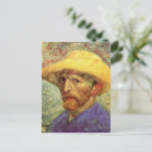 Carte Postale Vincent van Gogh Autoportrait avec Casquette paill (Debout devant)