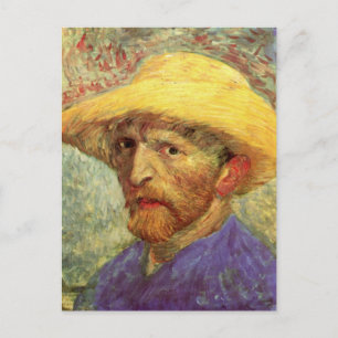 Carte Postale Vincent van Gogh Autoportrait avec Casquette paill