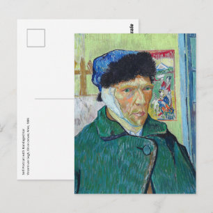 Carte Postale Vincent van Gogh - Autoportrait avec oreille bandé