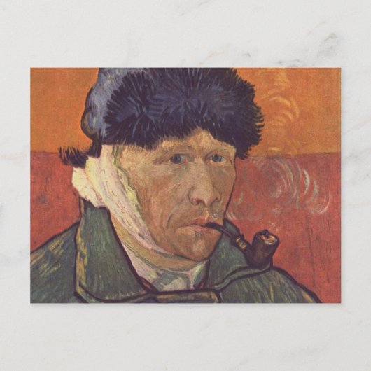 Carte Postale Vincent Van Gogh -Autoportrait avec oreille déchaî (Devant)