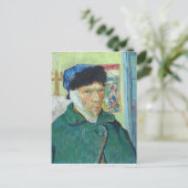 Carte Postale Vincent Van Gogh Autoportrait avec oreille déchiré (Debout devant)