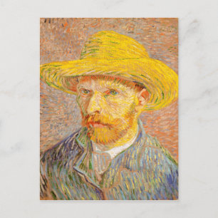 Carte Postale Vincent Van Gogh Autoportrait avec paille Art Casq