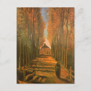 Carte Postale Vincent van Gogh - Avenue des peupliers à l'automn