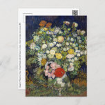 Carte Postale Vincent van Gogh - Bouquet de fleurs dans un vase<br><div class="desc">Bouquet de fleurs dans un vase / Chrysanthèmes et fleurs sauvages dans un vase - Vincent van Gogh,  Huile sur toile,  1890</div>