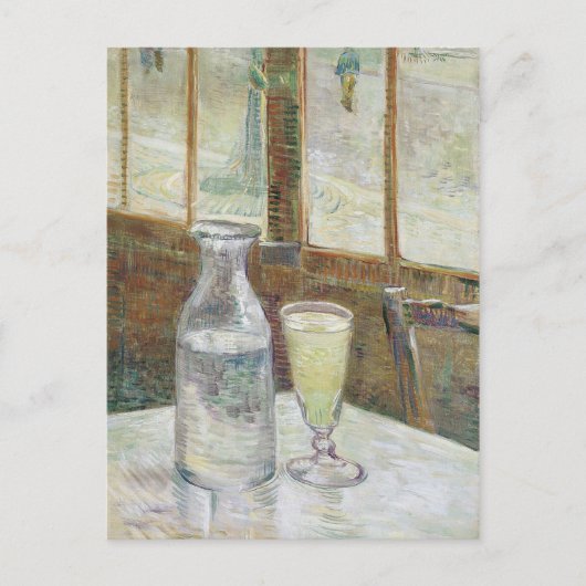 Carte Postale Vincent Van Gogh Café Table avec Absinthe (Devant)