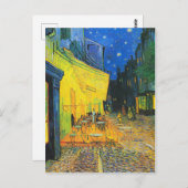 Carte Postale Vincent Van Gogh Café Terrasse Au Night Fine Art (Devant / Derrière)