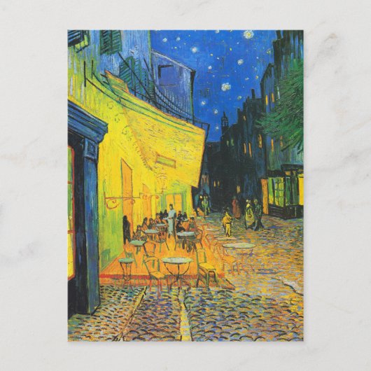 Carte Postale Vincent Van Gogh Café Terrasse Au Night Fine Art (Devant)