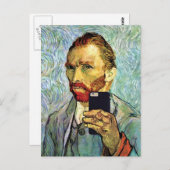 Carte Postale Vincent Van Gogh Cellphone Selfie Autoportrait (Devant / Derrière)