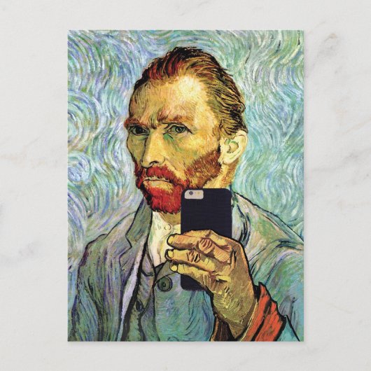 Carte Postale Vincent Van Gogh Cellphone Selfie Autoportrait (Devant)