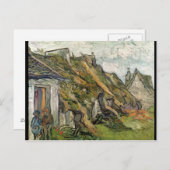 Carte Postale Vincent van Gogh | Chalets à chaume en Chaponval (Devant / Derrière)