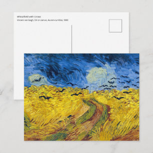 Carte Postale Vincent van Gogh - Champ de blé aux corbeaux