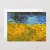 Carte Postale Vincent van Gogh Champ de blé avec corbeaux (Devant / Derrière)