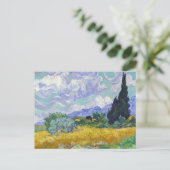 Carte Postale Vincent Van Gogh - Champ de blé avec cyprès (Debout devant)