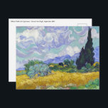Carte Postale Vincent Van Gogh - Champ de blé avec cyprès<br><div class="desc">Champ de blé avec Cyprès / Champ de ble avec cypres - Vincent Van Gogh,  septembre 1889</div>