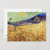 Carte Postale Vincent Van Gogh - Champ de blé avec faucheuse et  (Devant / Derrière)