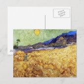 Carte Postale Vincent Van Gogh - Champ de blé avec moissonneur e (Devant / Derrière)