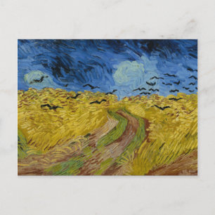 Carte Postale Vincent Van Gogh - Champ de blé avec pinceaux pein