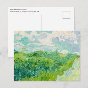 Carte Postale Vincent van Gogh - Champ de blé vert, Auvers