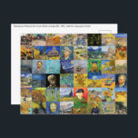 Carte Postale Vincent van Gogh - chefs-d'oeuvre Mosaic Patchwork<br><div class="desc">Vincent van Gogh - Pièces maîtresses Patchwork,  6x6 Grid</div>