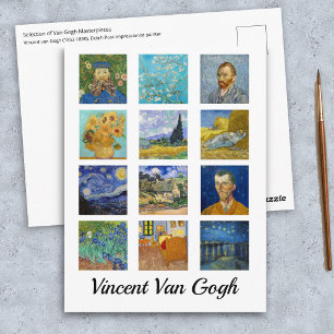 Carte Postale Vincent Van Gogh - Chefs-d'œuvre Mosaïque