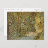 Carte Postale Vincent van Gogh - Chemin dans les bois (Devant / Derrière)
